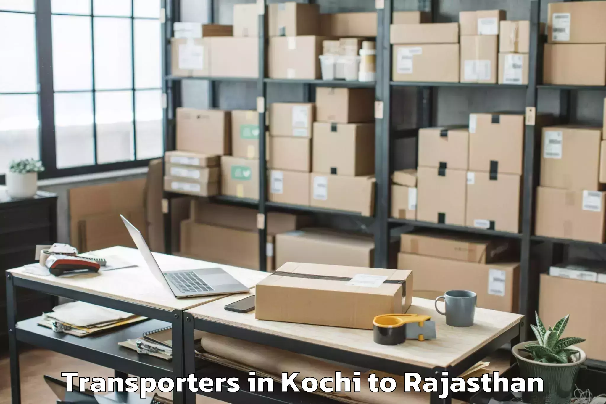 Book Kochi to Chaksu Transporters Online